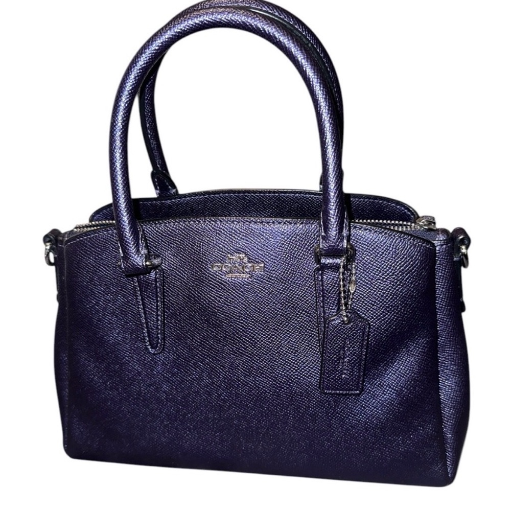 Coach mini caryall / cross body - METALLIC BLUE